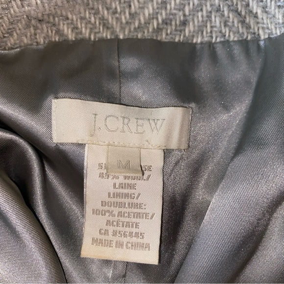 J. Crew Wool Blend Herringbone Cowl Neck Poncho Women Sz MediumOVERSIZED - Picture 10 of 10